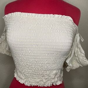 Off the shoulder crop top